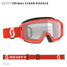 Primal Goggle Clear Red Clear Lens Scott