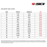 SIDI boot size chart